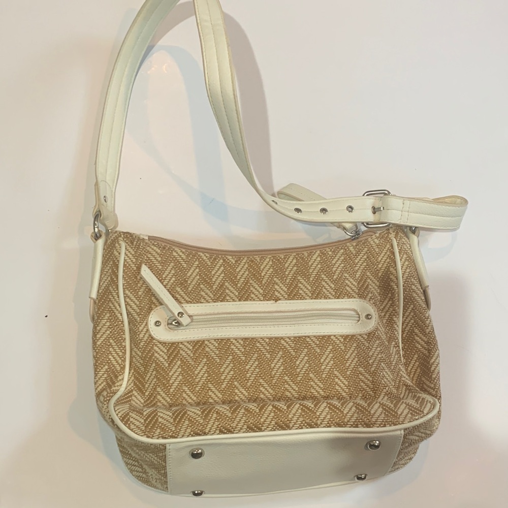 Stone Mountain Accessories Cream and Brown Shoulder Bag - Picture 5 of 8